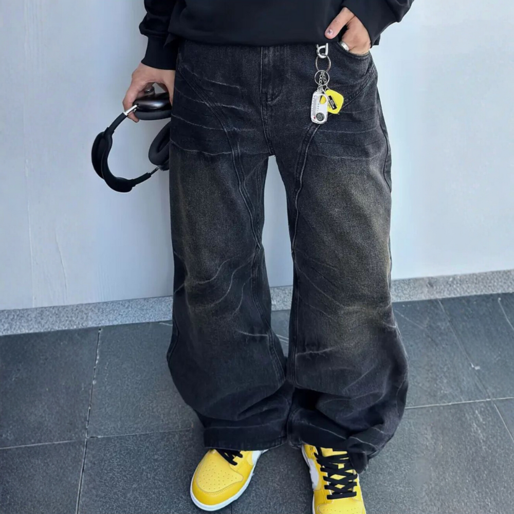 'Weathered' Baggy Jeans