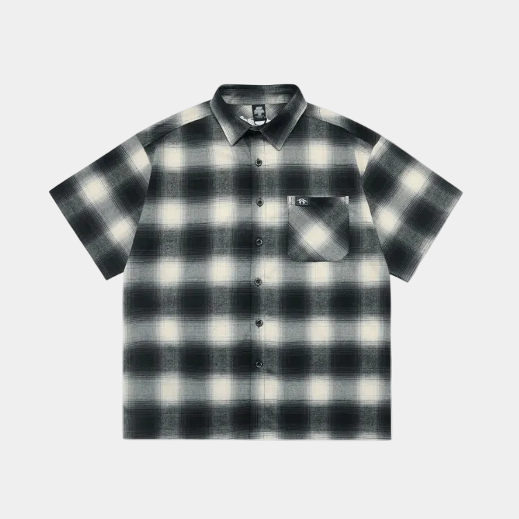 'Smoke' Graphic Button-Up Shirt