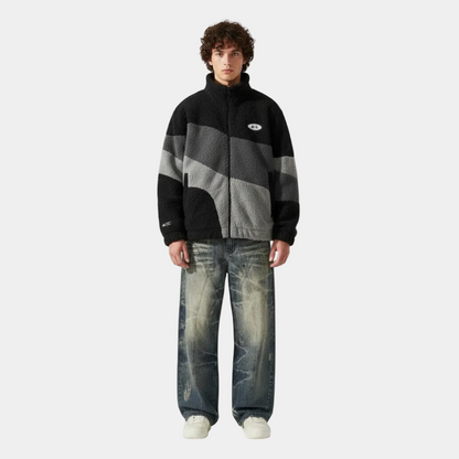 'Graphic Lining' Baggy Jeans