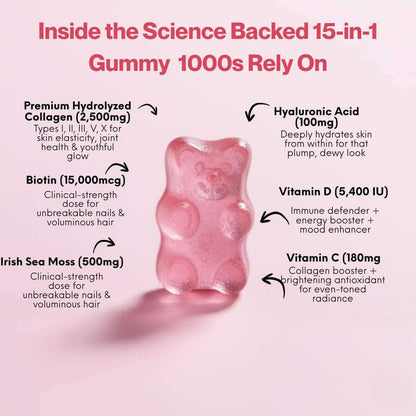 Suvelta Daily Glow — Strawberry Collagen Gummies