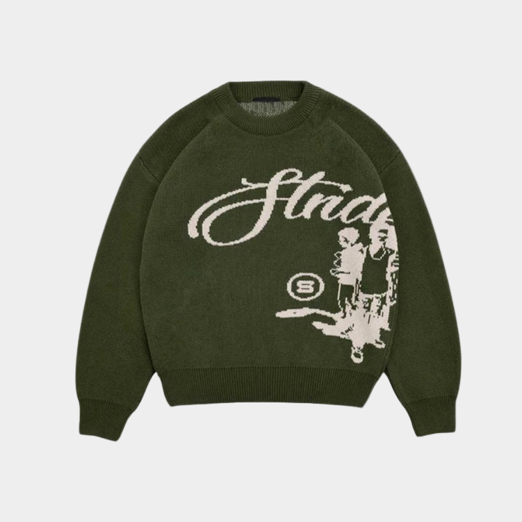 'Structure' Graphic Knitted Sweater