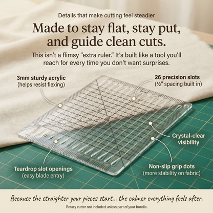 Quilting Ruler — Precision-Cut Every Strip, Every Time