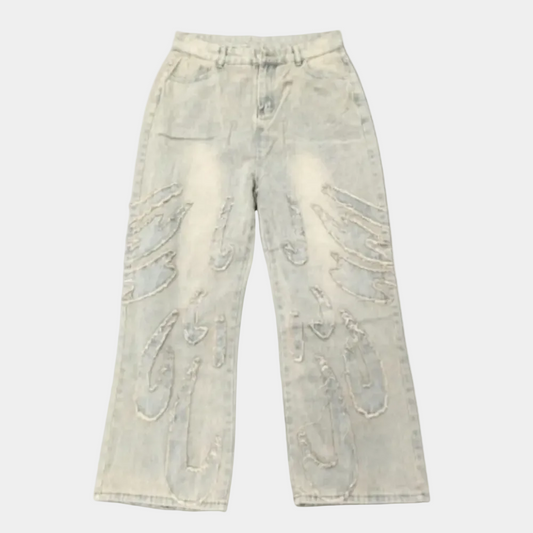 'Raw Edge' Baggy Pants