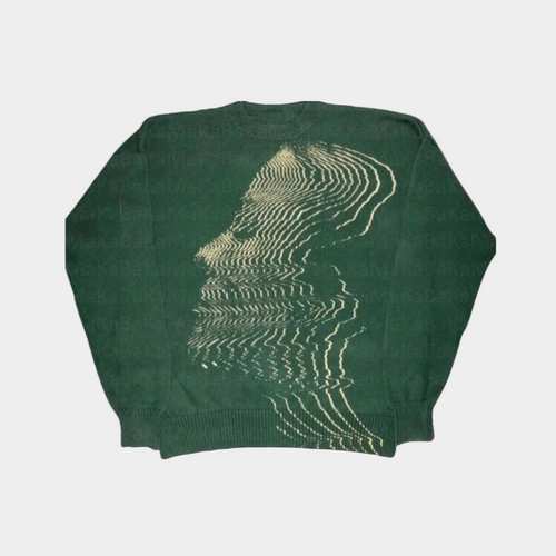 'Vibrations' Graphic Knitted Sweater