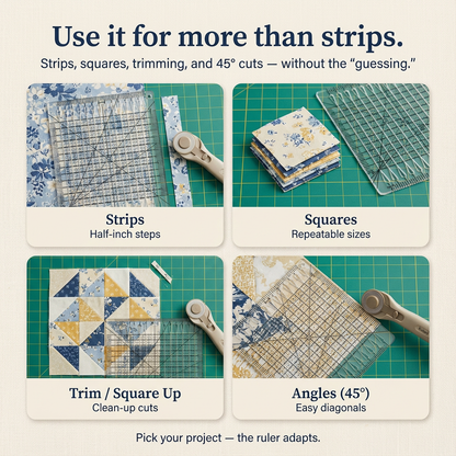Quilting Ruler — Precision-Cut Every Strip, Every Time